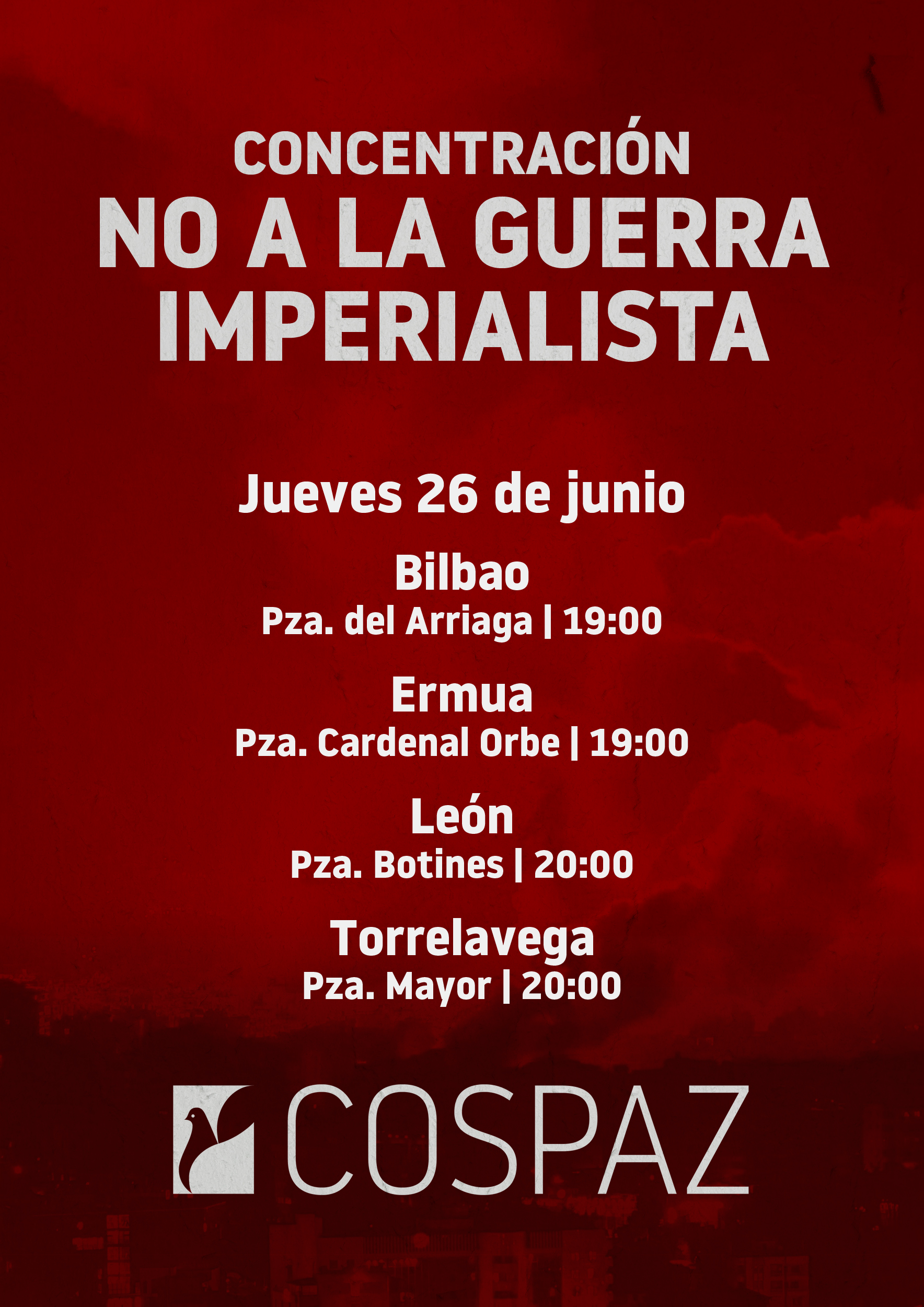 No a la guerra imperialista. No en nuestro nombre